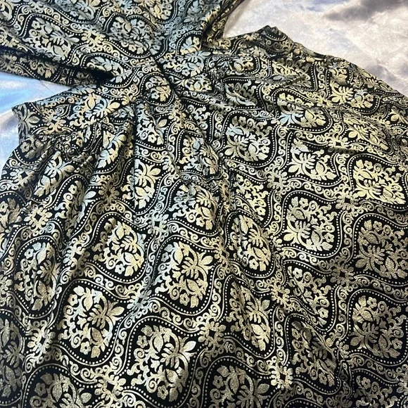 Gold Metallic Mini Cocktail Dress - Picture 13 of 17